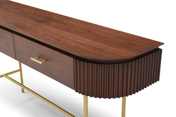 Lantine Console - Walnut & Brass - Tommy Franks