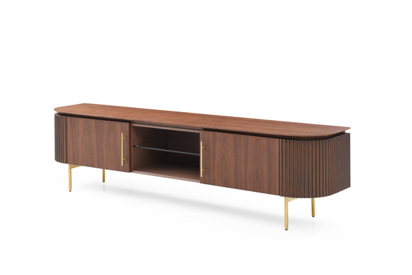 Lantine TV Unit - Walnut & Brass - Tommy Franks