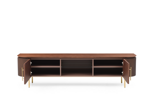Lantine TV Unit - Walnut & Brass - Tommy Franks