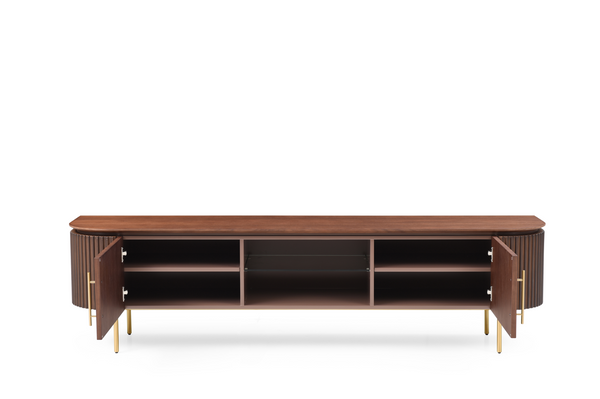 Lantine TV Unit - Walnut & Brass - Tommy Franks