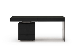 Oston Desk - Smoke Oak - Left Hand Drawers - Tommy Franks