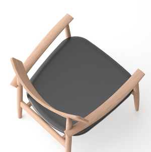 Mono Solid Oak & Black Lounge Chair - Tommy Franks