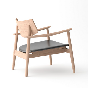 Mono Solid Oak & Black Lounge Chair - Tommy Franks