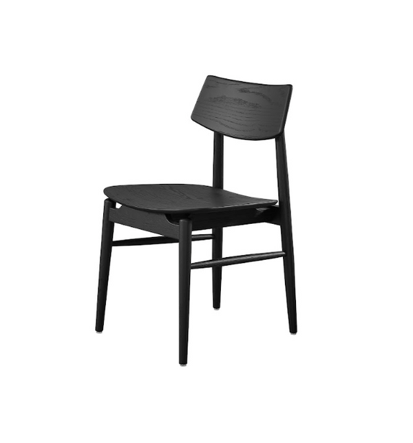 Mono Solid Oak Dining Chair - Matte Black - Tommy Franks