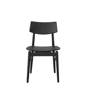 Mono Solid Oak Dining Chair - Matte Black - Tommy Franks