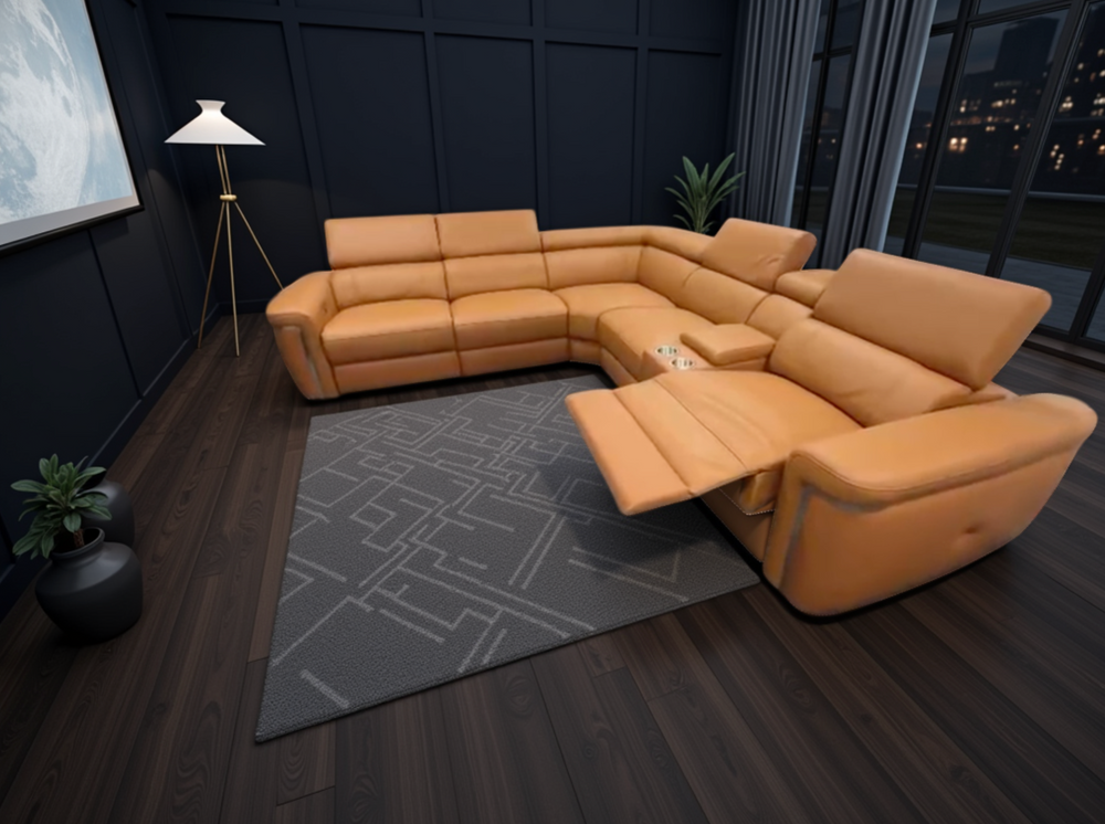 Somerville Electric Recliner Sofa Tan Large Corner - Xshowhome