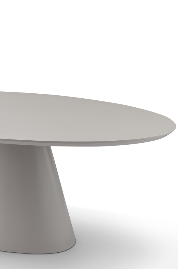 Tavamo Dining Table - Oval - Matte Beige - Tommy Franks