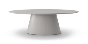 Tavamo Dining Table - Oval - Matte Beige - Tommy Franks