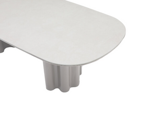 Moon Dining Table 240 - Matte Beige - Tommy Franks