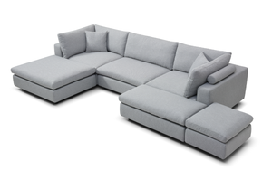 Blanco 6 Piece Modular Sofa - Cool Grey - Tommy Franks