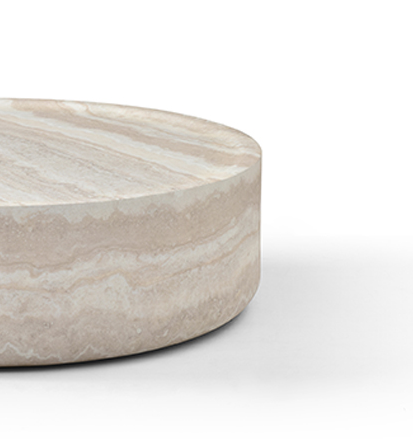 Ciladro Coffee Table - Faux Travertine - Medium - Tommy Franks