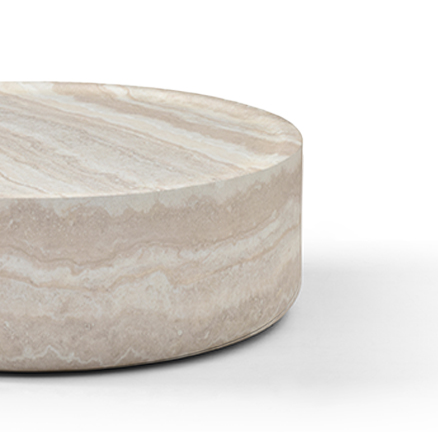 Ciladro Coffee Table - Faux Travertine - Large - Tommy Franks