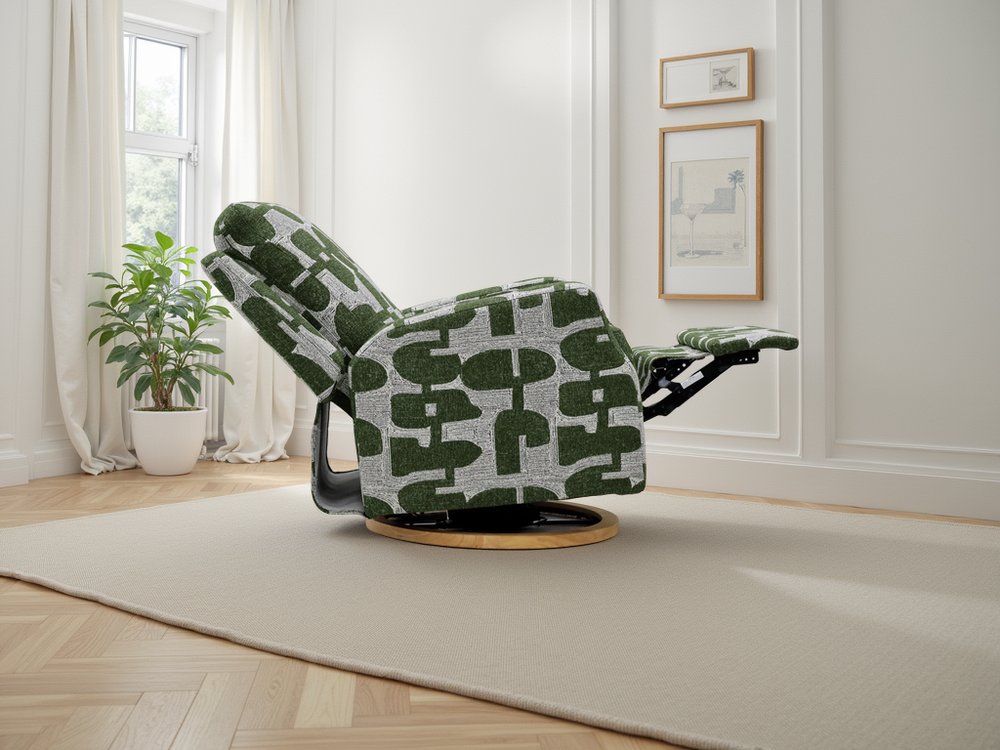 Seville Electric Reclining Chair Green - Xshowhome