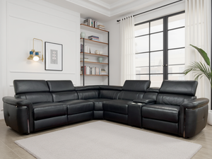 Somerville Electric Recliner Sofa Black Large Corner - Xshowhome
