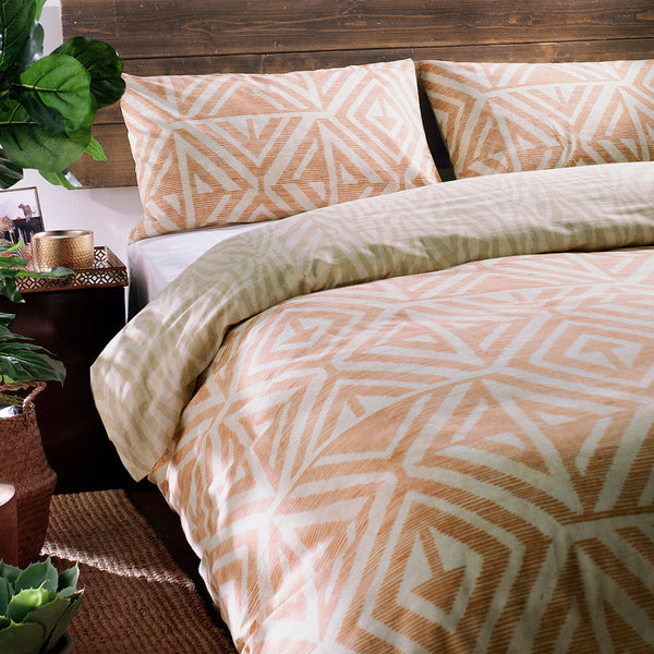 Tanza Single Duvet Set Terracotta - Riva