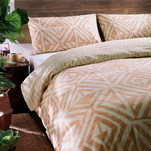 Tanza Super King Duvet Set Terracotta - Riva