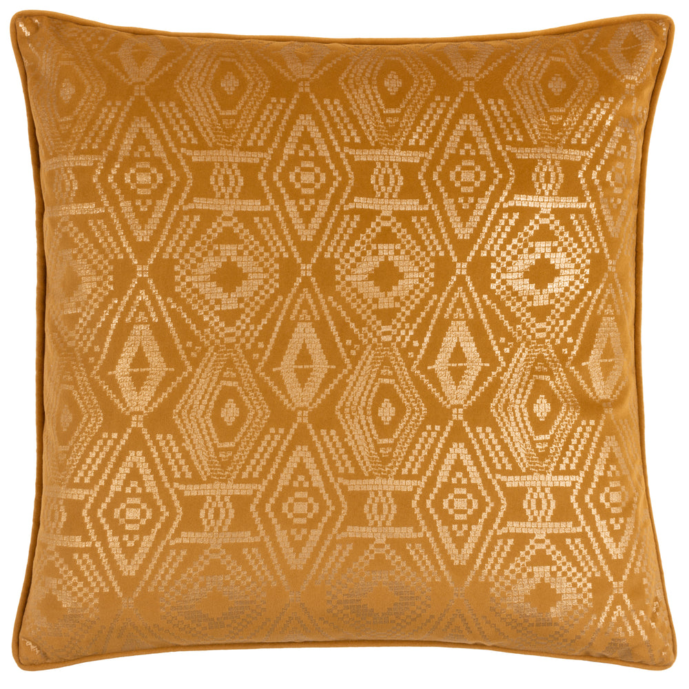 Tayanna 50x50 Feather Filled Cushion Mustard