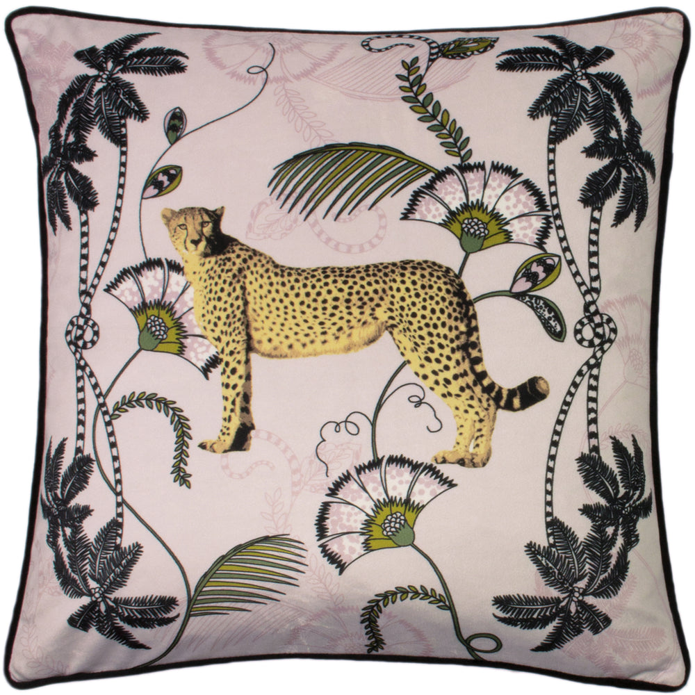 Tropica Cheetah 45x45 Feather Filled Cushion Blush