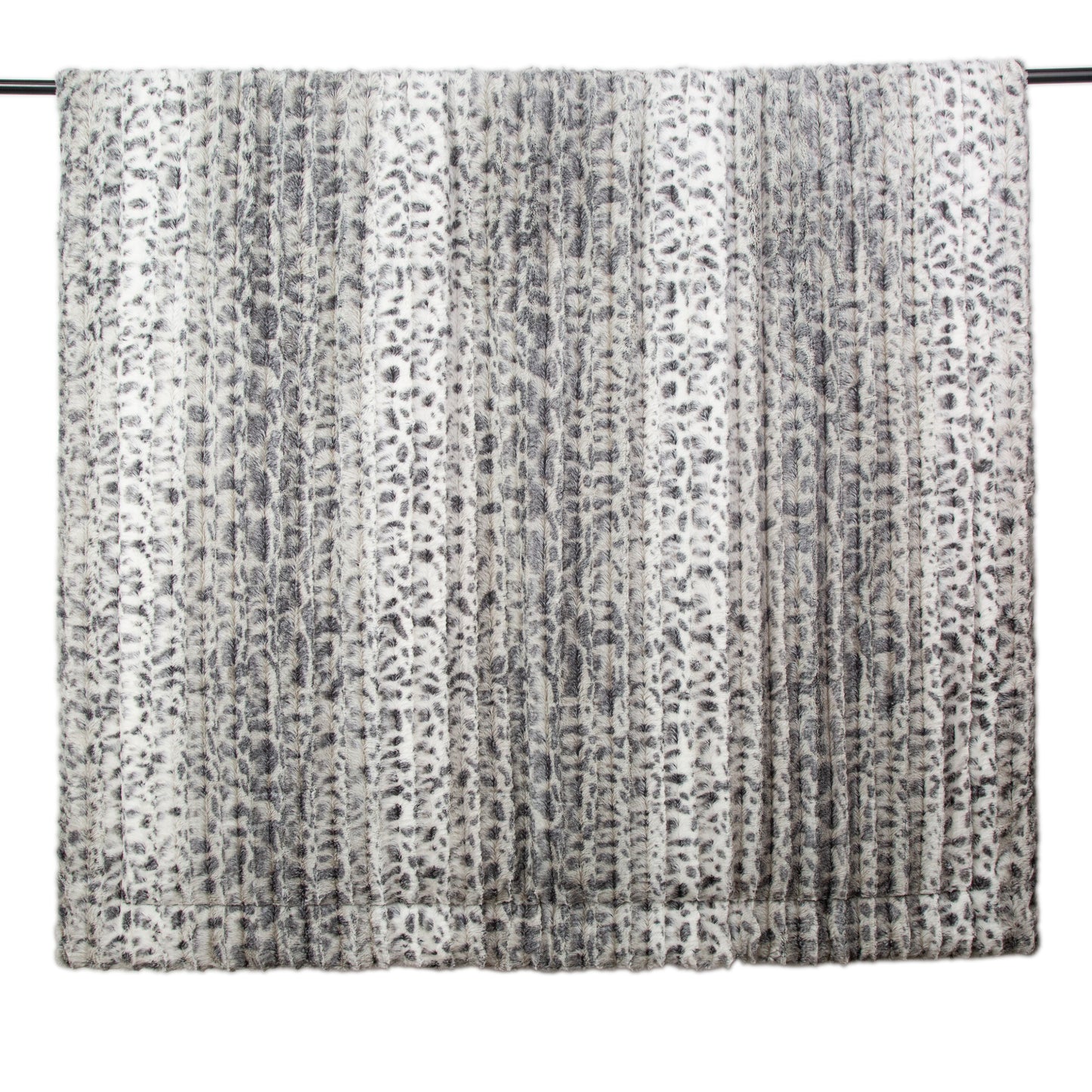 TACTILE FAUX FUR THROW GREY 150 X 200