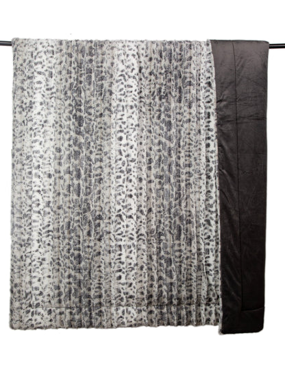 TACTILE FAUX FUR THROW GREY 150 X 200