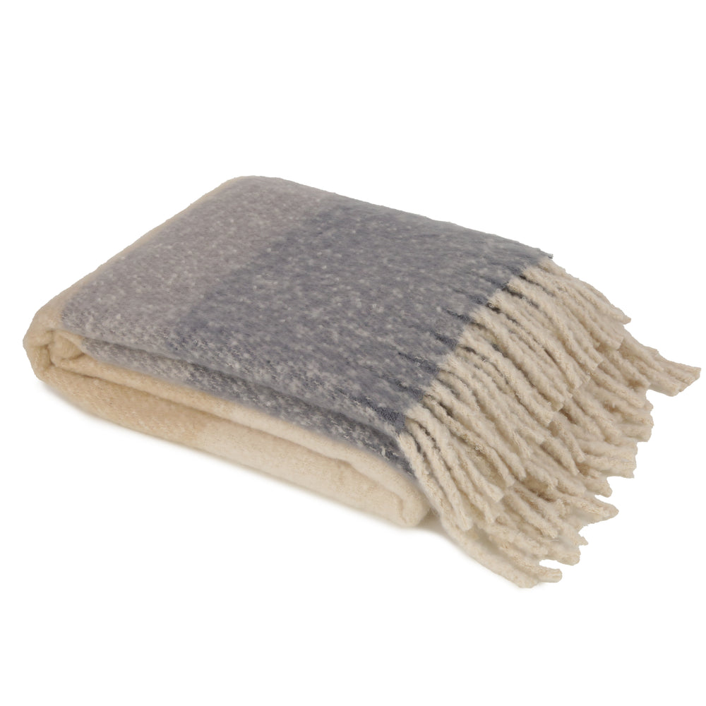 Coastal Stripe Throw on Faux Mohair 130x180