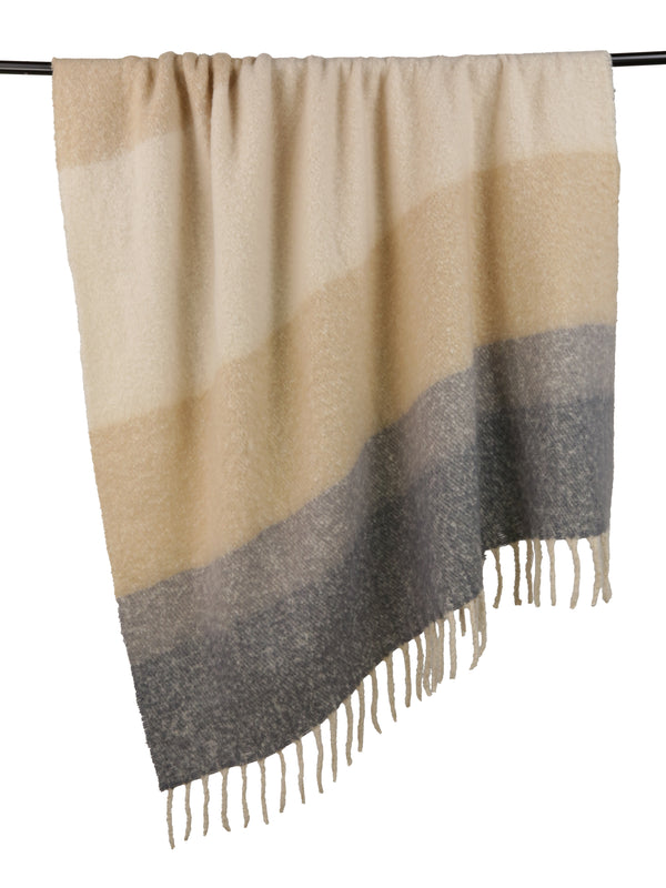 Coastal Stripe Throw on Faux Mohair 130x180