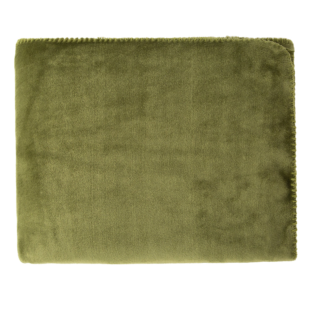 Softest Fleece Throw Olive 150x200