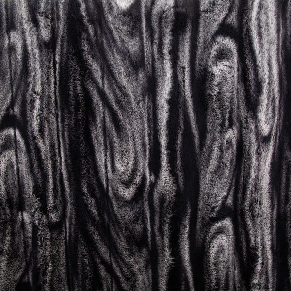 Charcoal Stripe Faux Fur Throw 150x200