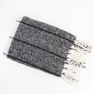 Faux Mohair Check Black/ivory 130x170