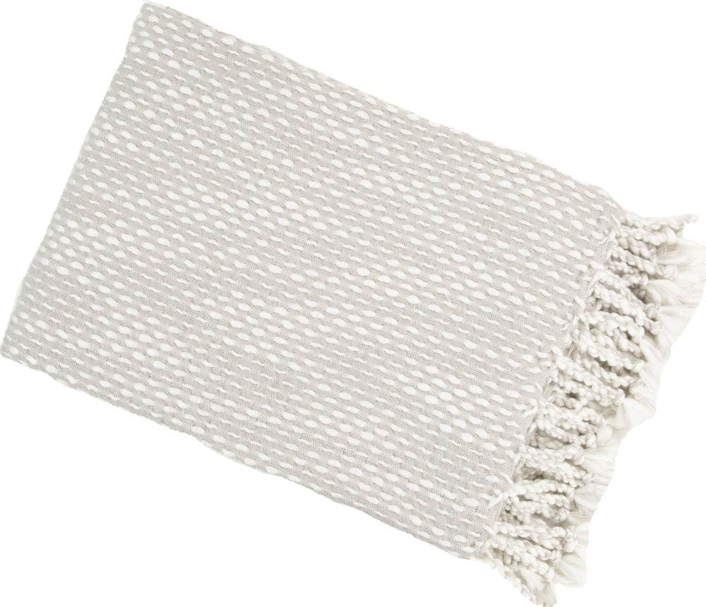 Raindrop Effect Throw Ivory/silver 130x180