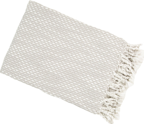 Raindrop Effect Throw Ivory/silver 130x180