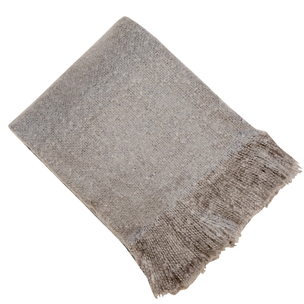 Faux Thick Mohair Throw Grey 130x180