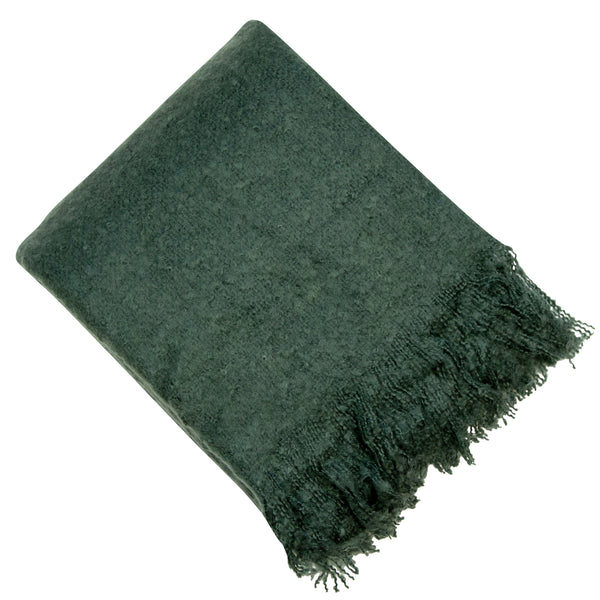 Faux Thick Mohair Throw Jade 130x180