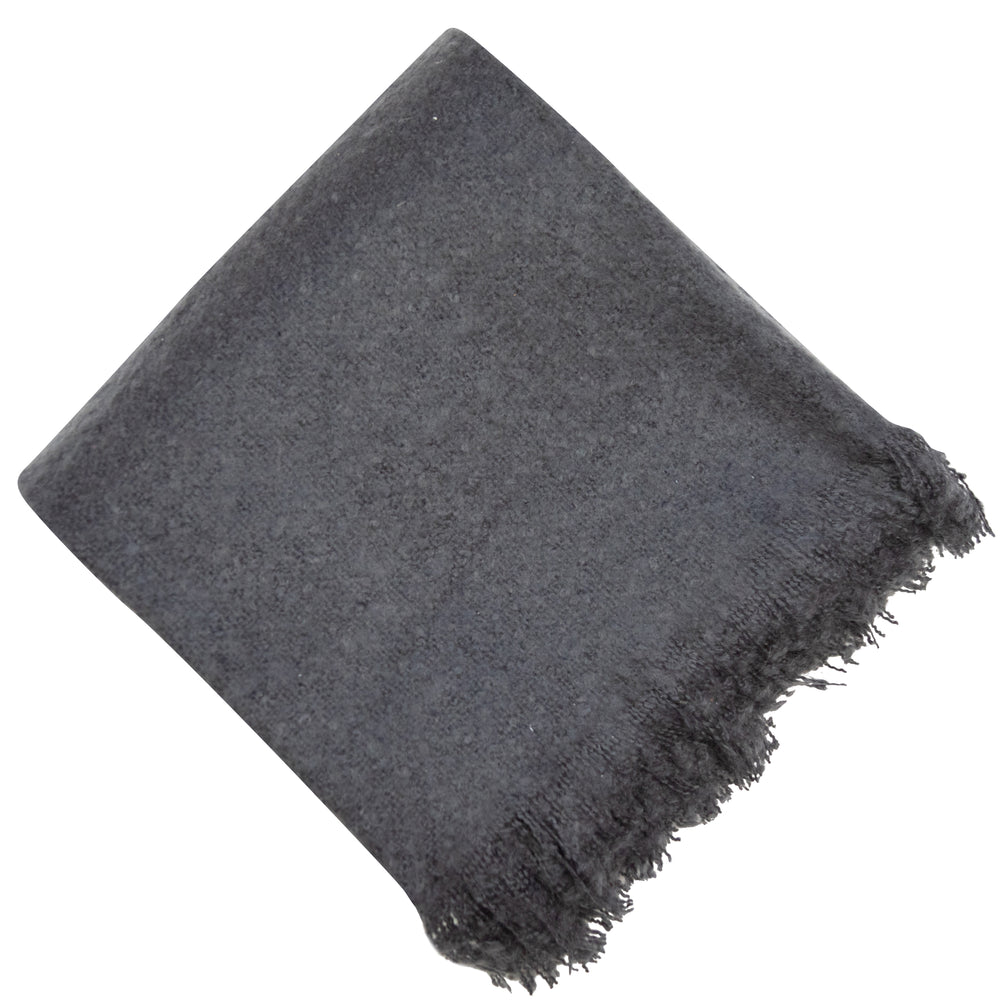 Faux Thick Mohair Throw Slate 130x180