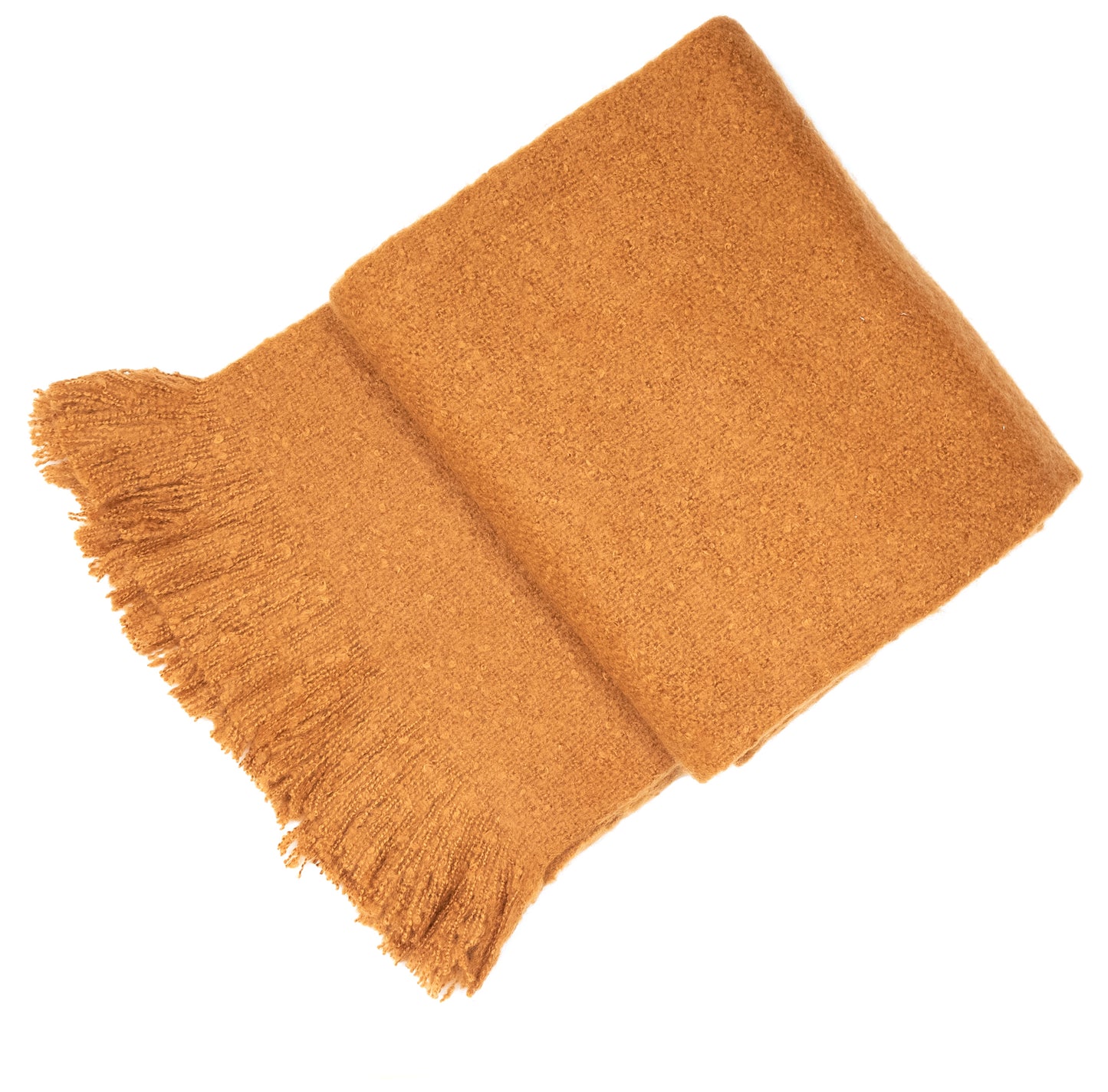 TAN THICK FAUX MOHAIR 130 X 180