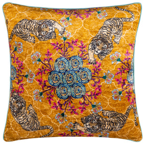 Tigerscope 50x50 Feather Filled Cushion Gold