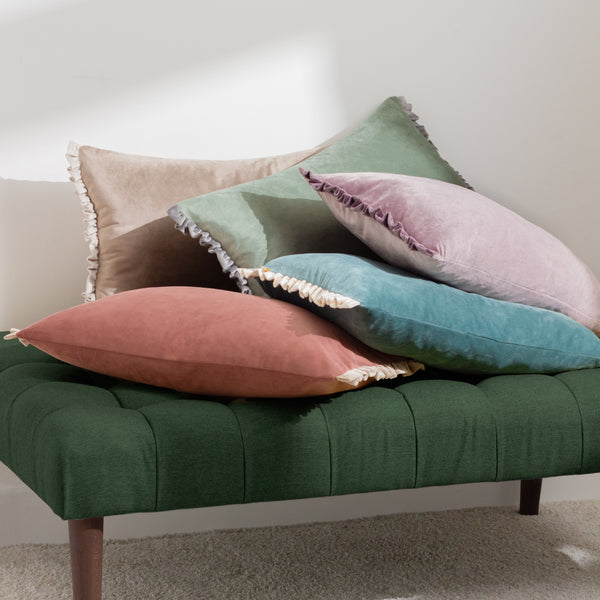 Tilly 30x50 Feather Filled Cushion Oyster & Lace - view 5