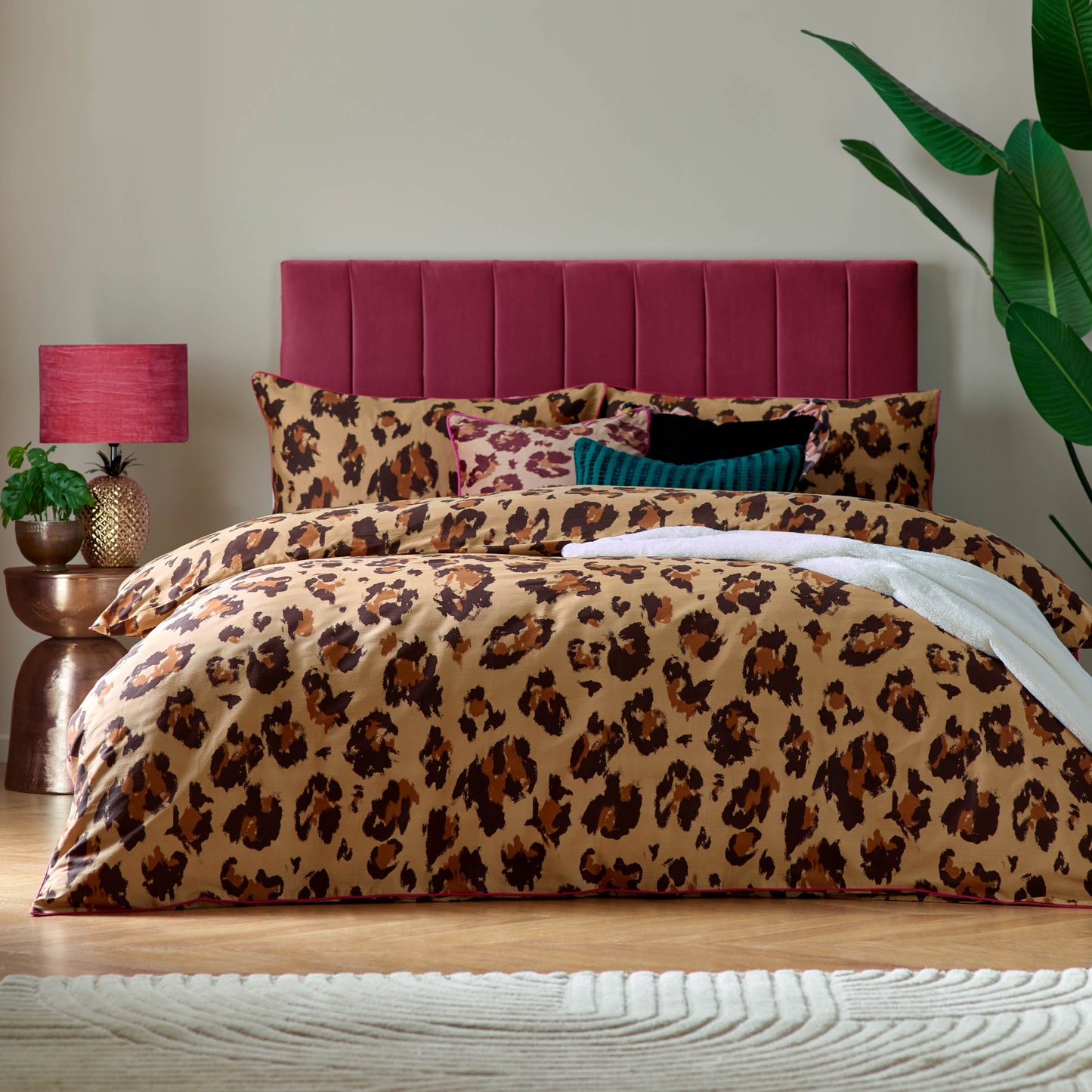TRUE LEOPARD DOUBLE DUVET SET MULTI
