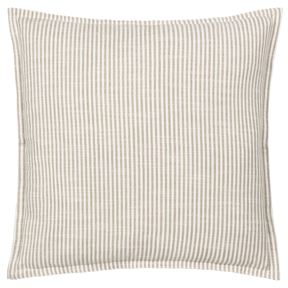 Truro Stripe 45x45 Feather Filled Cushion Natural
