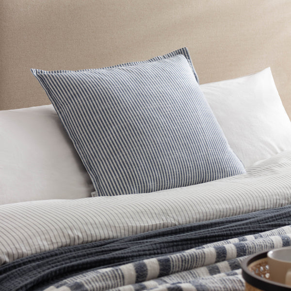 Truro Stripe 45x45 Feather Filled Cushion Skyline - lifestyle