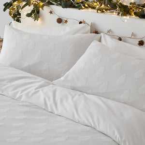 Tufted Tree Single Duvet Set Snow - Riva
