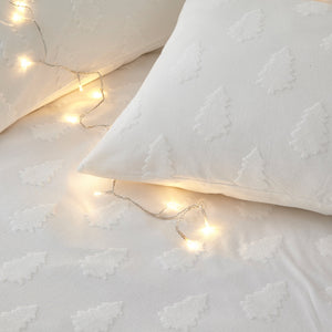 Tufted Tree King Size Duvet Set Snow - Riva