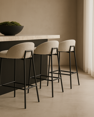 Tux Counter Stool - Chex Bouclé Polar - Tommy Franks