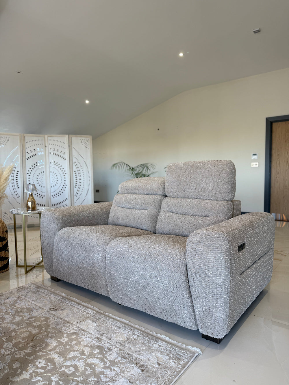 Tokyo Electric Recliner Beige 2 Seater - Xshowhome