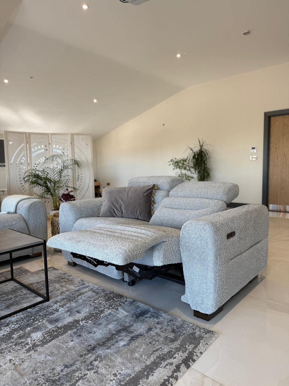 Tokyo Electric Recliner Grey 2 Seater - Xshowhome