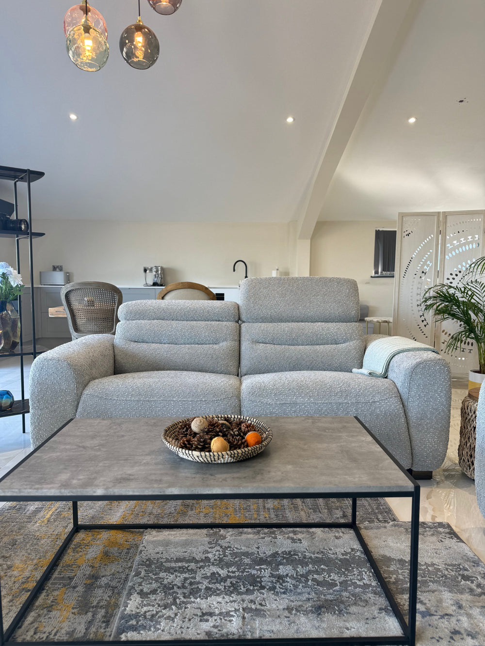 Tokyo Electric Recliner Grey 3 Seater - Xshowhome