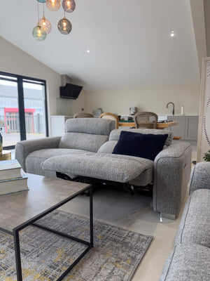 Toronto Electric Recliner Grey 3 Seater - Xshowhome