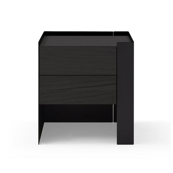 Tunica Bedside Table - Black Oak - Pair - Tommy Franks