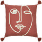 UNO FACE 45X45 FEATHER FILLED CUSHION RED CLAY