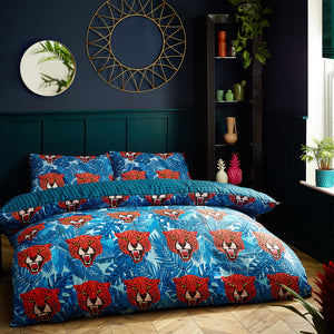 Untamed Super King Duvet Set Blue - Riva